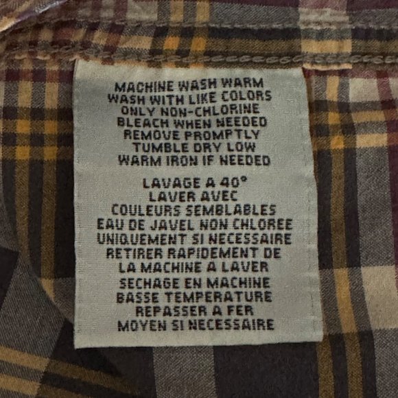 Denim & Supply Ralph Lauren size XL boyfriend tan plaid button front top - Picture 4 of 5